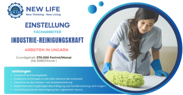 Ausbildungs- und Einstellungsprogramm für Industrie-Reinigungskräfte in Ungarn
