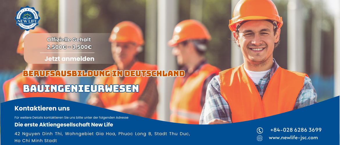 Das Ausbildungsprogramm für eine berufliche Ausbildung im Bauwesen in Deutschland.