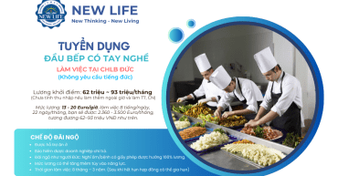 VIỆC LÀM ĐẦU BẾP TẠI ĐỨC